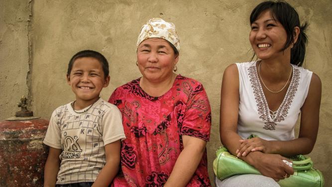 Family smiling