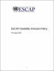 ESCAP Disability Inclusion Policy